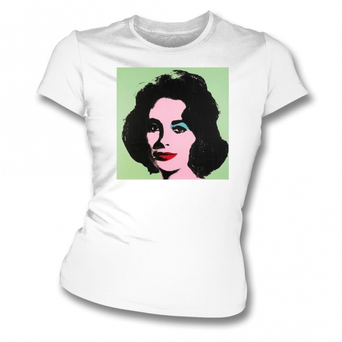 Elizabeth Taylor (Andy Warhol Influenced) Womens Slim Fit T-Shirt