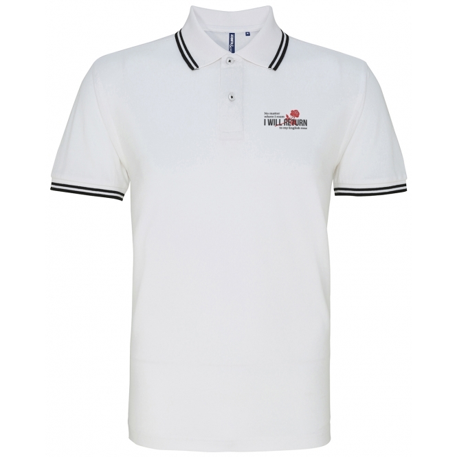 English Rose (The Jam Influenced) Embroidered Left Breast Logo Polo Shirt