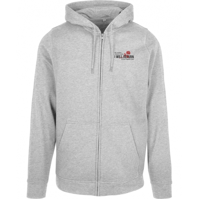 English Rose (The Jam Influenced) Embroidered Left Breast Logo Zip Hooded Sweatshirt