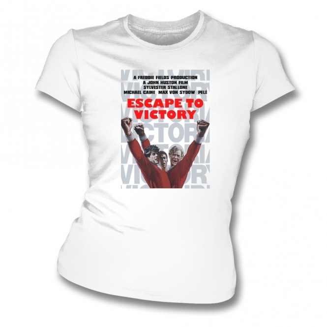 Escape To Victory Film Poster Organic Womens Slim Fit T-Shirt