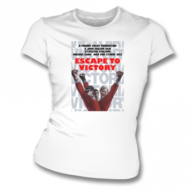 Escape To Victory Film Poster Womens Slim Fit T-Shirt