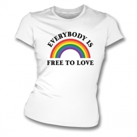 Everybody Is Free To Love Organic Womens Slim Fit T-Shirt