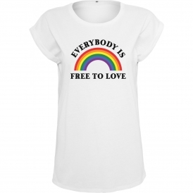 Everybody Is Free To Love Womens Extended Shoulder T-Shirt