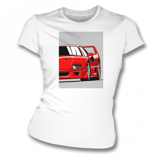 Ferrari F40 Womens Slim Fit T-Shirt