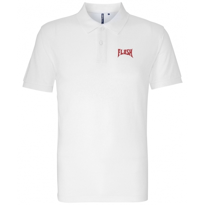 Flash (As Worn By Freddie Mercury, Queen) Embroidered Left Breast Logo Polo Shirt