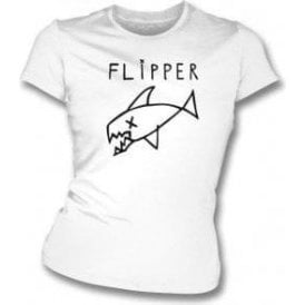 Flipper (As Worn By Kurt Cobain, Nirvana) Womens Slim Fit T-Shirt