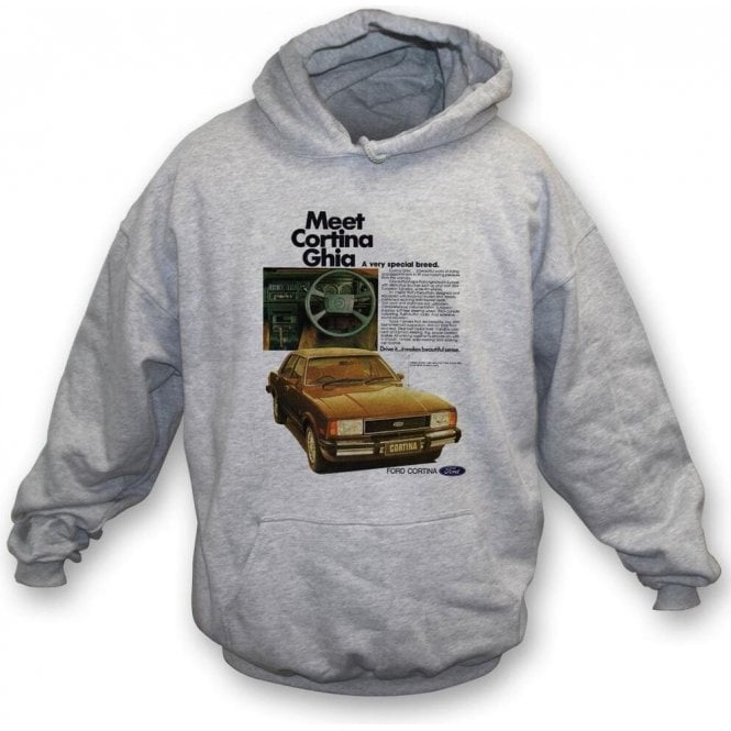 Ford Cortina Ghia Ad Kids Hooded Sweatshirt