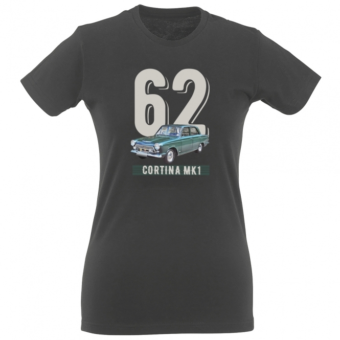 Ford Cortina MKI (Green Car) 1962 Womens Slim Fit T-Shirt