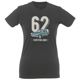 Ford Cortina MKI (Green Car) 1962 Womens Slim Fit T-Shirt