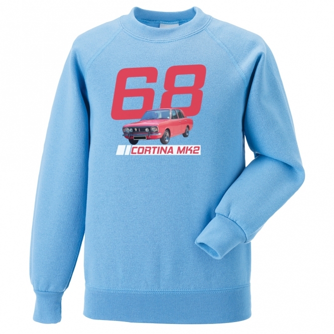 Ford Cortina MKII (Red Car) 1968 Sweatshirt