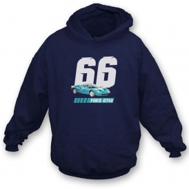 Ford GT40 (Blue Car) 1966 Kids Hooded Sweatshirt