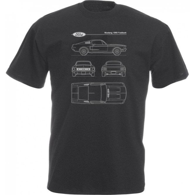 Ford Mustang 1968 Fastback Vintage Wash T-Shirt