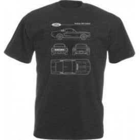 Ford Mustang 1968 Fastback Vintage Wash T-Shirt