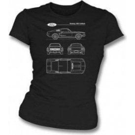 Ford Mustang 1968 Fastback Womens Slim Fit T-Shirt