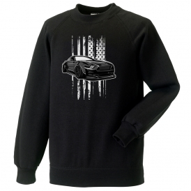 Ford Mustang (American Flag) Kids Sweatshirt