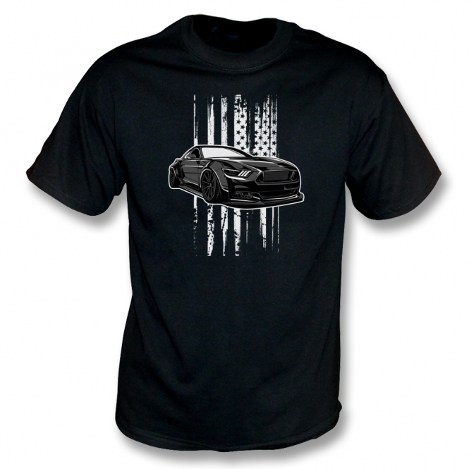 Ford Mustang (American Flag) Kids T-Shirt
