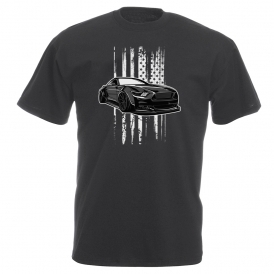 Ford Mustang (American Flag) Vintage Wash T-Shirt