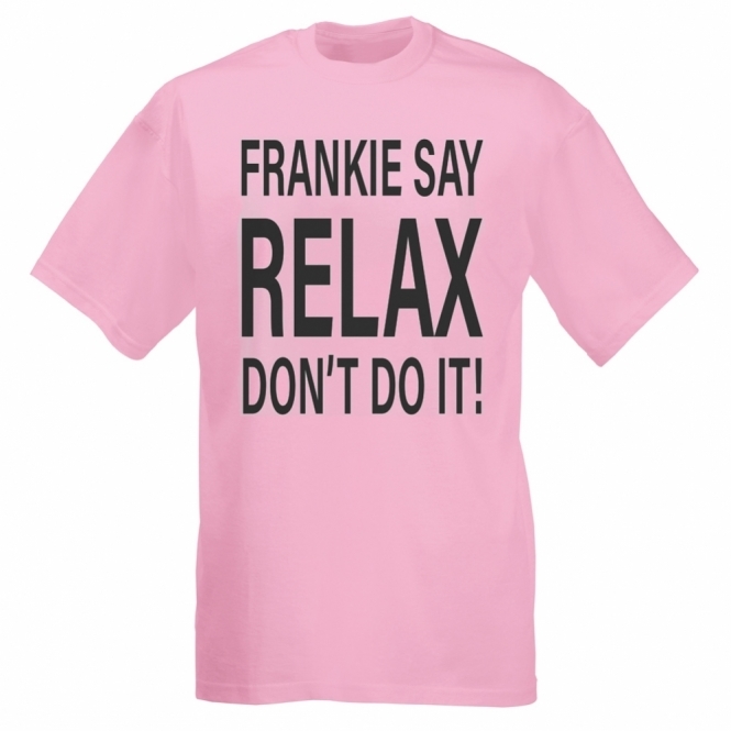 Frankie Say Relax! Don't Do It Light Pink Organic T-Shirt