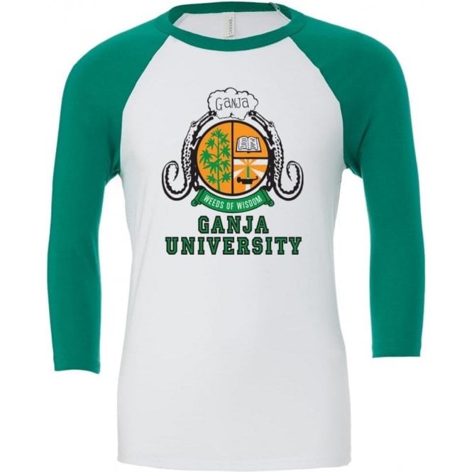 Ganja University (As Worn By Bob Marley) 3/4 Sleeve Unisex Baseball Top