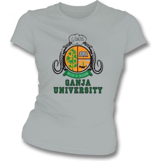 Ganja University (As Worn By Bob Marley) Womens Slim Fit T-Shirt