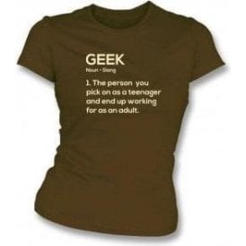 Geek Definition Womens Slim Fit T-Shirt