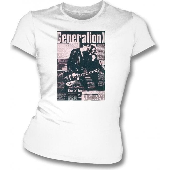 Generation X Punk Fanzine Womens Slim Fit T-Shirt