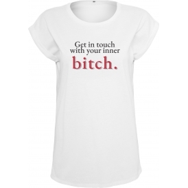 Get In Touch With Your Inner Bitch Womens Extended Shoulder T-Shirt