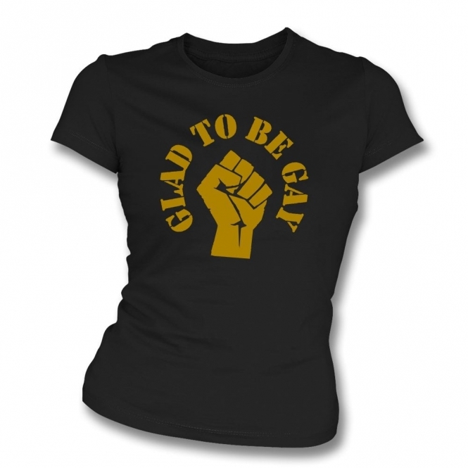 Glad To Be Gay Organic Womens Slim Fit T-Shirt