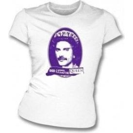 God Save The Queen Freddie Mercury (Queen) Womens Slim Fit T-Shirt