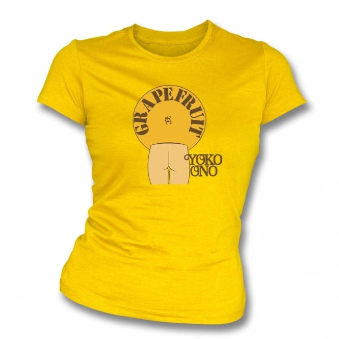 Grapefruit Yoko Ono (As Worn By John Lennon, The Beatles) Organic Womens Slim Fit T-Shirt