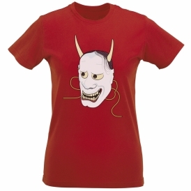 Hannya Mask (As Worn By Siouxsie Sioux, Siouxsie & The Banshees) Organic Womens Slim Fit T-Shirt