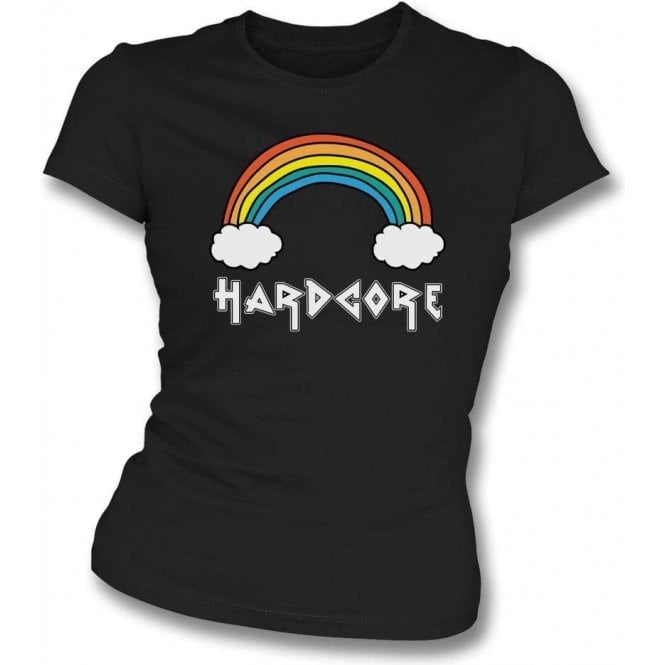Hardcore Rainbow Womens Slim Fit T-Shirt