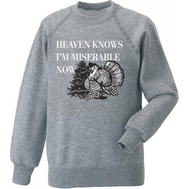 Heaven Knows I'm Miserable Now (Morrissey Turkey) Kids Christmas Jumper