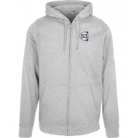 Herbie 53 Embroidered Left Breast Logo Zip Hooded Sweatshirt