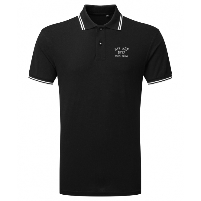 Hip Hop 1972 South Bronx Embroidered Left Breast Logo Polo Shirt