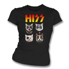 HISS Cats Organic Womens Slim Fit T-Shirt