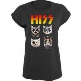 HISS Cats Womens Extended Shoulder T-Shirt
