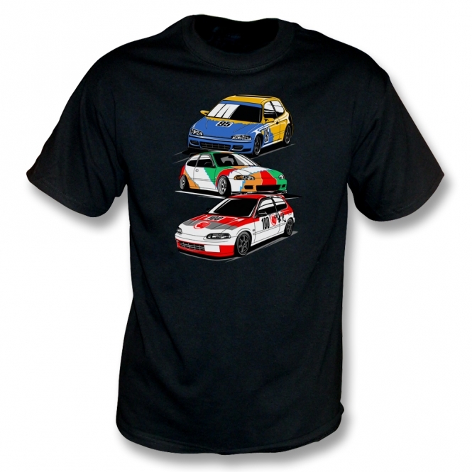 Honda Civic EG6 SiR Touring Cars Kids T-Shirt