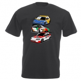 Honda Civic EG6 SiR Touring Cars Vintage Wash T-Shirt