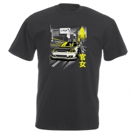 Honda Civic In City Vintage Wash T-Shirt