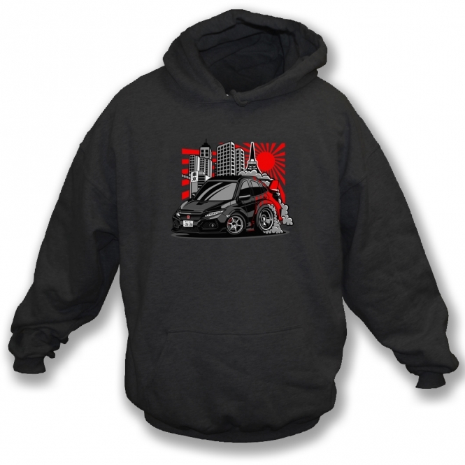Honda Civic Type R (Caricature Style) Hooded Sweatshirt