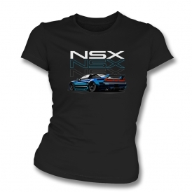 Honda NSX (Blue Car) Womens Slim Fit T-Shirt