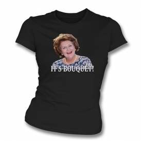 Hyacinth Bucket "It's Bouquet!" (Keeping Up Appearances Influenced) Organic Womens Slim Fit T-Shirt