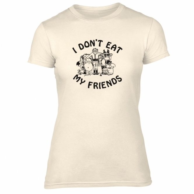 I Don't Eat My Friends (As Worn By Morrissey, The Smiths) Organic Womens Slim Fit T-Shirt