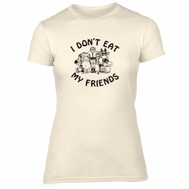 I Don't Eat My Friends (As Worn By Morrissey, The Smiths) Organic Womens Slim Fit T-Shirt