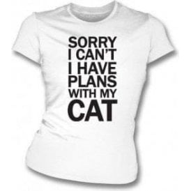 I Have Plans With My Cat Womens Slim Fit T-Shirt