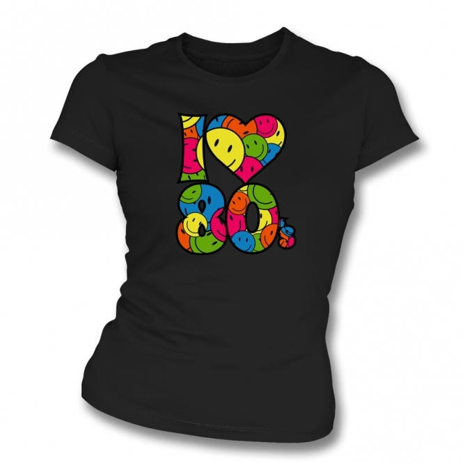I Heart 80's Womens Slim Fit T-Shirt