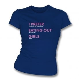 I Prefer Eating Out Girls Organic Womens Slim Fit T-Shirt