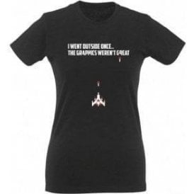 I Went Outside Once Womens Slim Fit T-Shirt