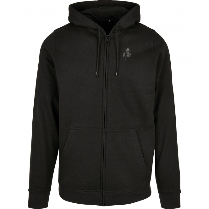 Ian Curtis Montage Embroidered Left Breast Logo Zip Hooded Sweatshirt